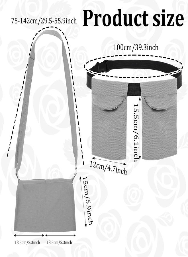 oruola حاملات تصريف أورولا قطعتين لما بعد عملية شد البطن، حوامل تصريف قابلة للتعديل لما بعد جراحة الثدي، حزام تصريف رمادي مرن مريح لما بعد استئصال الثدي، ضروري للعناية بالمريض بعد عملية شد البطن - Image 2